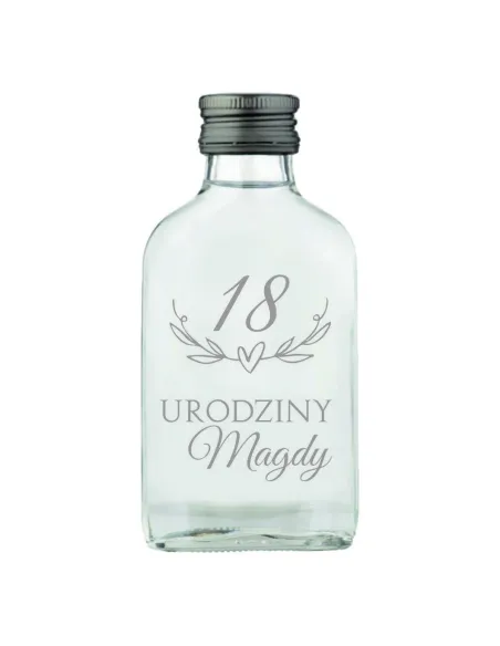 Buteleczka setka na 18 URODZINY OSIEMNASTKĘ własny tekst grawer 20 szt