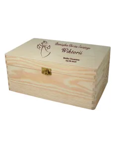 PUDEŁKO WSPOMNIEŃ na CHRZEST ROCZEK personalizowany prezent z grawerem