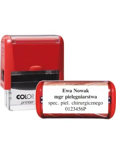 PIECZĄTKA automatyczna 47x18 COLOP C30 firmowa TWÓJ TEKST mgr pielęgniarstwa