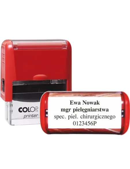 PIECZĄTKA automatyczna 47x18 COLOP C30 firmowa TWÓJ TEKST mgr pielęgniarstwa