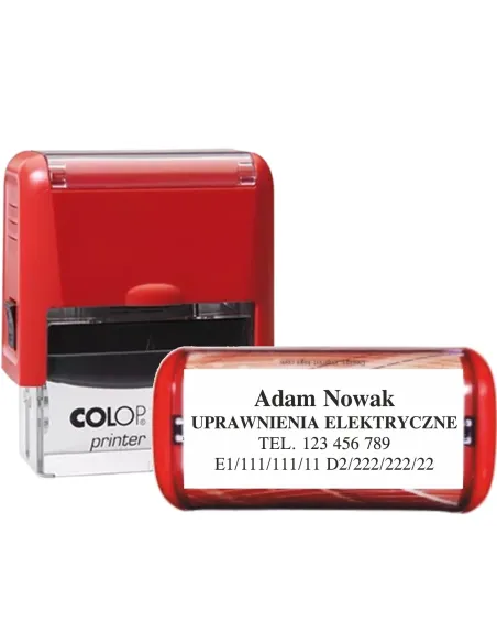 PIECZĄTKA automatyczna 47x18 COLOP C30 TWOJE DANE UPRAWNIENIA ELEKTRYCZNE