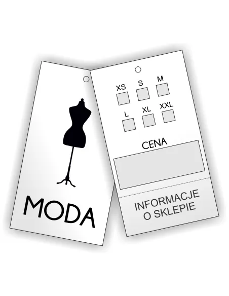 ETYKIETY METKI NA ODZIEŻ ubrania TWOJE LOGO NADRUK różne wzory 100 szt