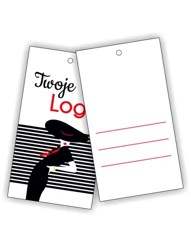 ETYKIETY METKI NA ODZIEŻ ubrania TWOJE LOGO NADRUK różne wzory 100 szt