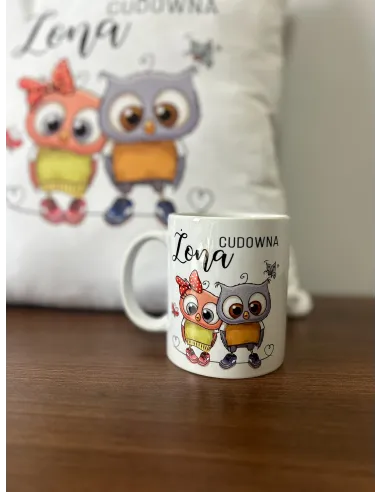 Zestaw PODUSZKA i KUBEK NADRUK personalizowany prezent na MIKOŁAJKI ŚWIĘTA różne wzory