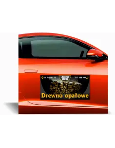 Magnes na samochód reklama magnetyczna 60x30 cm DREWNO OPAŁOWE różne wzory