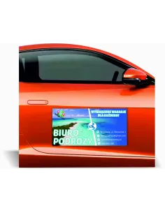 Magnes na samochód reklama magnetyczna 60x30 cm BIURO PODRÓŻY różne wzory