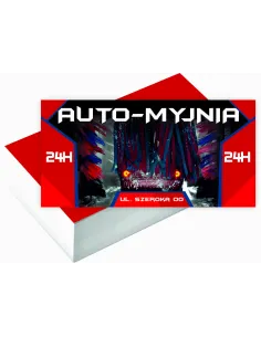 Wizytówki firmowe 200 szt duży wybór wzorów projekt gratis AUTO MYJNIA