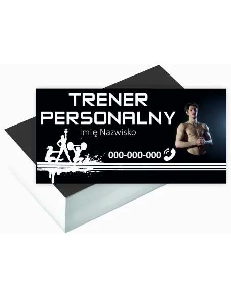 Wizytówki firmowe 200 szt duży wybór wzorów projekt gratis TRENER PERSONALNY