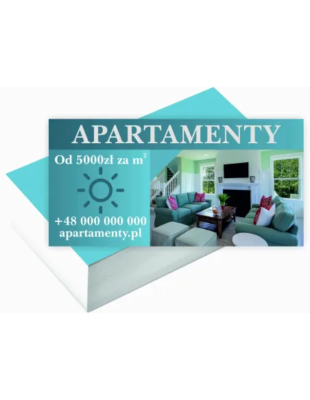 Wizytówki firmowe 100 szt duży wybór wzorów APARTAMENTY