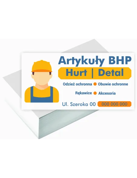 Wizytówki firmowe 100 szt duży wybór wzorów projekt gratis ARTYKUŁY BHP