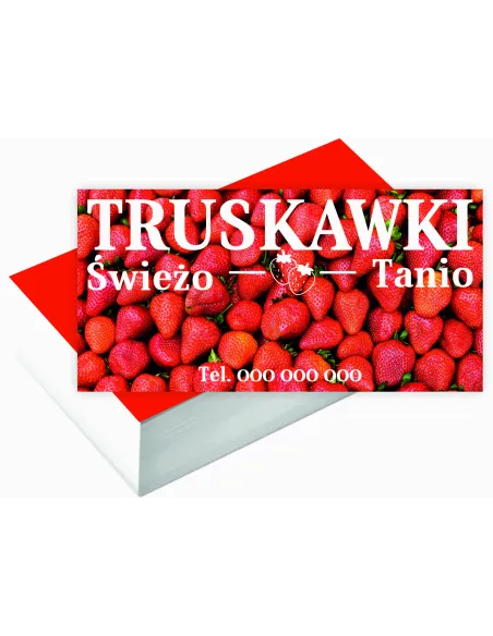 Wizytówki firmowe 100 szt duży wybór wzorów projekt gratis TRUSKAWKI