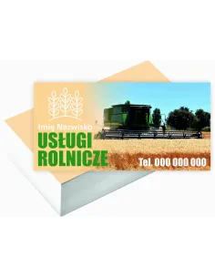 Wizytówki firmowe 1000 szt duży wybór wzorów projekt gratis USŁUGI ROLNICZE