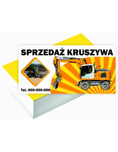 Wizytówki firmowe 1000 szt duży wybór wzorów projekt gratis SPRZEDAŻ KRUSZYWA