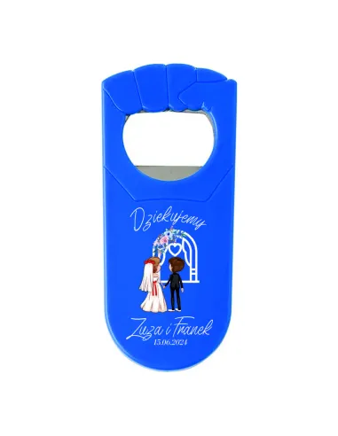 OTWIERACZ Z NADRUKIEM UV podziękowanie dla gości za przybycie na WESELE ŚLUB