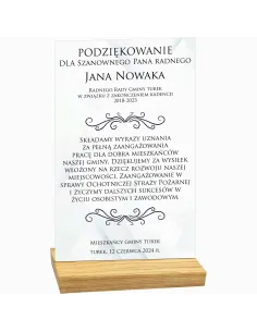 STATUETKA z twoim nadrukiem plexi PODZIĘKOWANIA GRATULACJE z twoim napisem