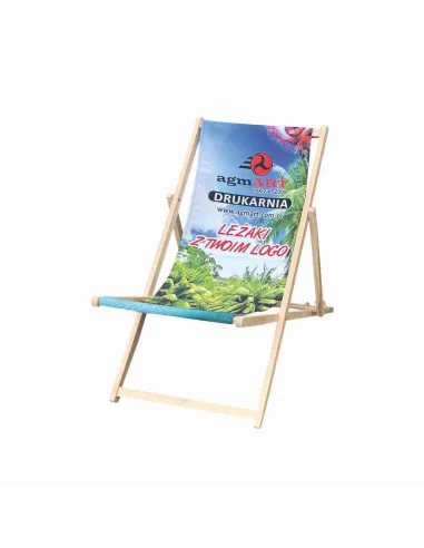 LEŻAK REKLAMOWY z twoim tekstem grafiką FULLPRINT wymienna tkanina TWOJE LOGO