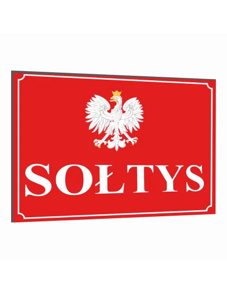 Tabliczka Tablica na dom SOŁTYS dibond z nadrukiem 30x20 cm