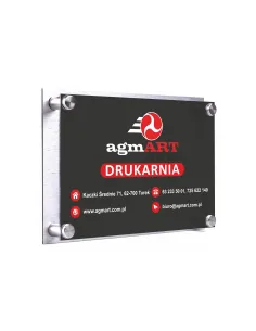 Tabliczka 20x15 dibond pleksa Z TWOIM LOGO nadruk uv + DYSTANSE montażowe