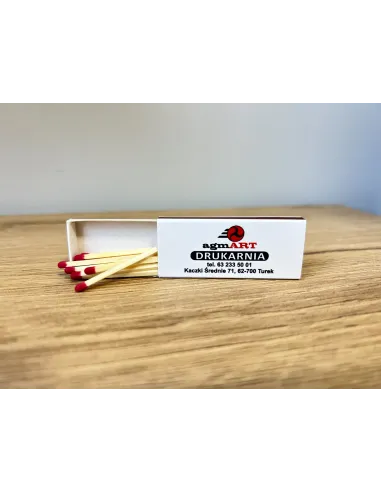 ZAPAŁKI reklamowe z twoim nadrukiem logo napis personalizowane 100 sztuk