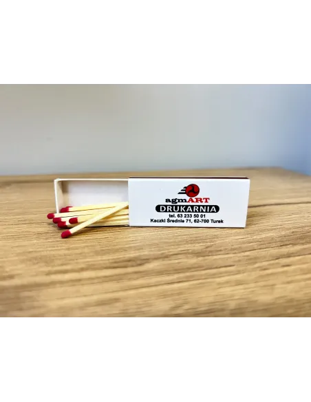 ZAPAŁKI reklamowe z twoim nadrukiem logo napis personalizowane 100 sztuk