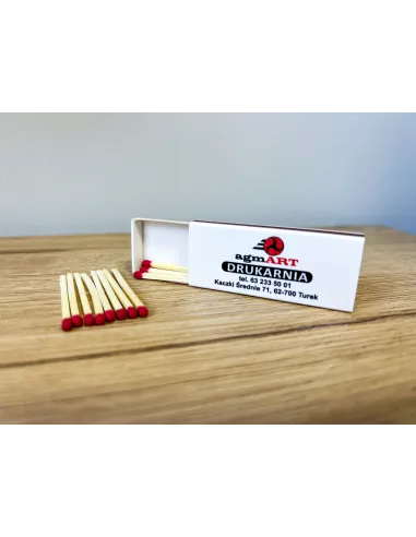 ZAPAŁKI reklamowe z twoim nadrukiem logo napis personalizowane 100 sztuk