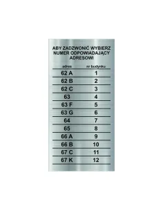 GRAWEROWANA tabliczka laminat numer mieszkania domofon TWÓJ NAPIS
