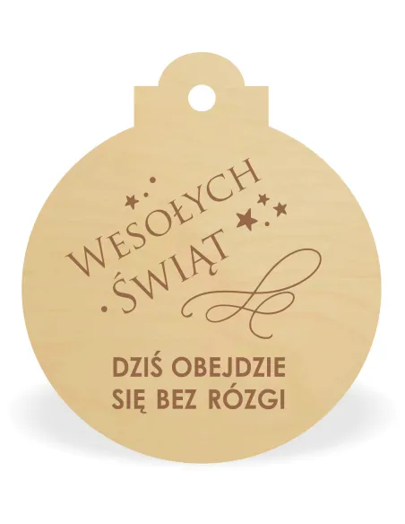 DREWNIANA BOMBKA PERSONALIZACJA TWOJE IMIĘ święta ozdoba choinkowa mikołajki GRAWER