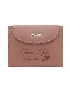 Portfel damski skórzany GRAWER prezent na święta twój napis DLA ŻONY dziewczyny