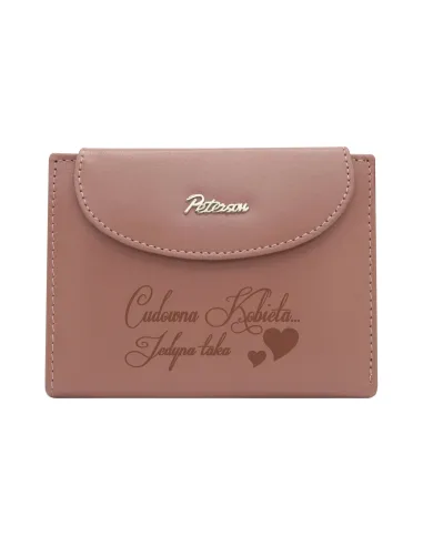 Portfel damski skórzany GRAWER prezent na święta twój napis DLA ŻONY dziewczyny