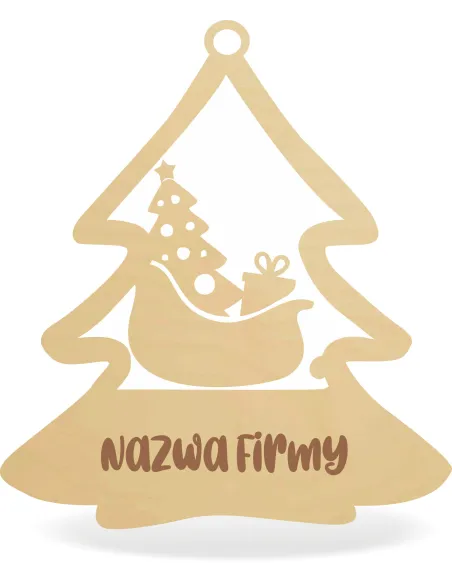 DREWNIANA BOMBKA Z napisemTWOIM IMIENIEM na choinkę mikołajki GRAWER