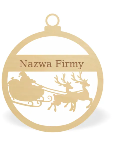 DREWNIANA BOMBKA Z napisemTWOIM IMIENIEM na choinkę mikołajki GRAWER