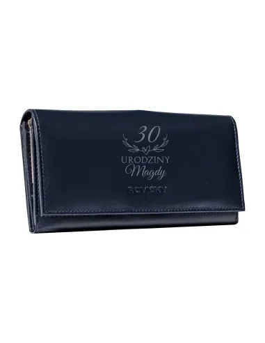 Portfel damski skórzany z GRAWEREM personalizowany prezent na urodziny