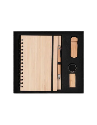 zestaw notes notatnik drewniany A5 grawer prezent dla architekta