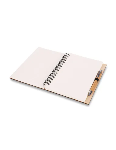 zestaw notes notatnik drewniany A5 grawer prezent dla architekta