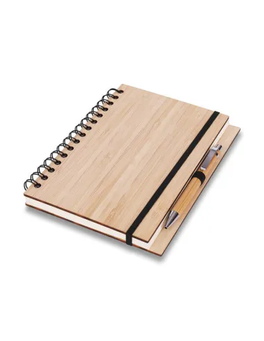 zestaw notes notatnik drewniany A5 grawer prezent dla psychologa