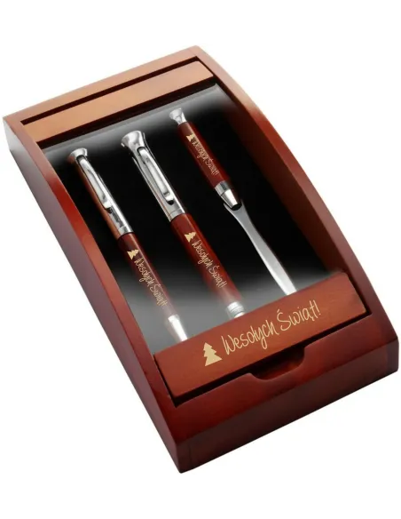 Zestaw piśmienniczy długopis pióro nóż do otwierania listów wesołych świąt prezent