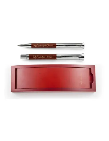 Zestaw piśmienniczy długopis pióro kulkowe GRAWER napis wesłych świąt prezent