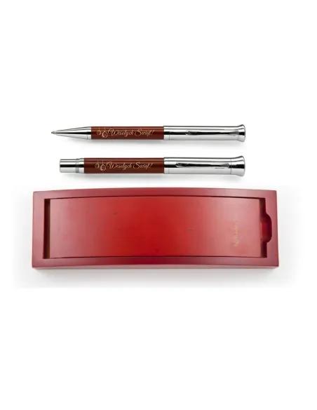 Zestaw piśmienniczy długopis pióro kulkowe GRAWER napis wesłych świąt prezent