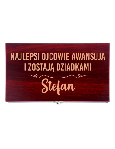 GRAWEROWANY Zestaw do wina PREZENT PERSONALIZOWANY DLA DZIADKA