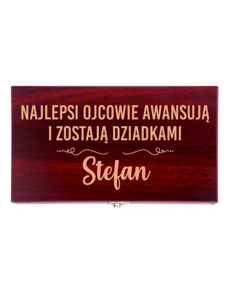 GRAWEROWANY Zestaw do wina PREZENT PERSONALIZOWANY DLA DZIADKA
