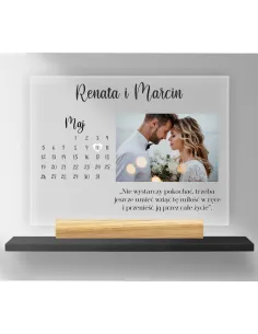 WYJĄTKOWY DZIEŃ WASZE ZDJĘCIE DATA wydruk na plexi prezent na rocznicę pamiątka ślubu