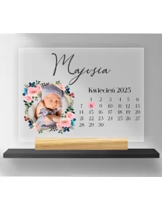 WYJĄTKOWY DZIEŃ ZDJĘCIE DATA IMIĘ wydruk na plexi NARODZINY DZIECKA statuetka tabliczka ramka