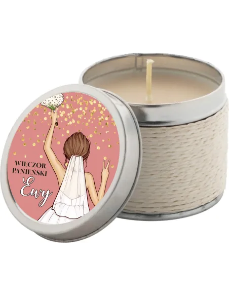Personalizowane świeczki zapachowe na wieczór panieński z nadrukiem UV