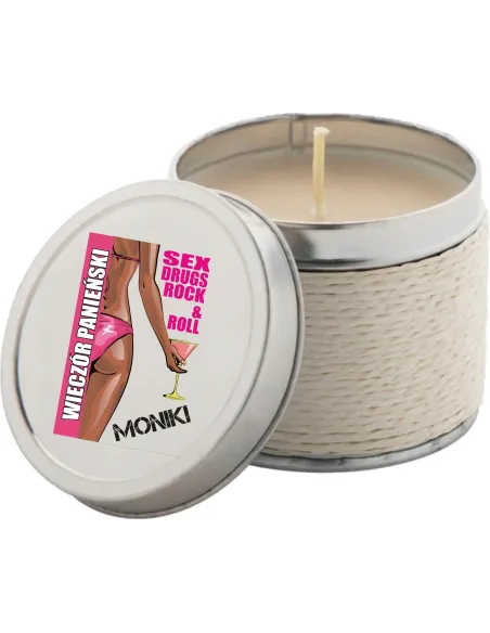 Świeczki zapachowe z personalizowanym nadrukiem UV na wieczór panieński