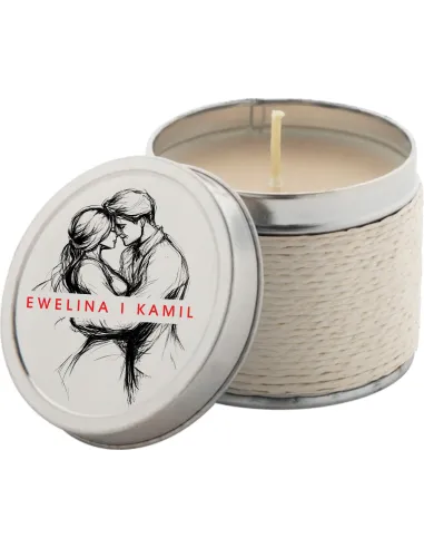 Personalizowany nadruk UV świeczki zapachowe na wesele podziękowanie dla gości