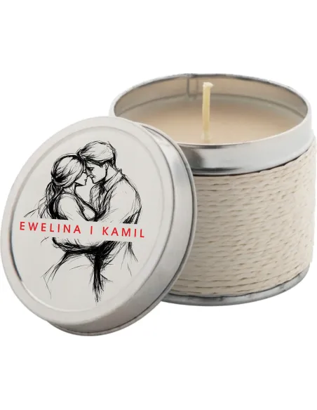 Personalizowany nadruk UV świeczki zapachowe na wesele podziękowanie dla gości