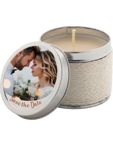 Personalizowane świeczki zapachowe na wesele ślub podziękowanie dla gości NADRUK UV