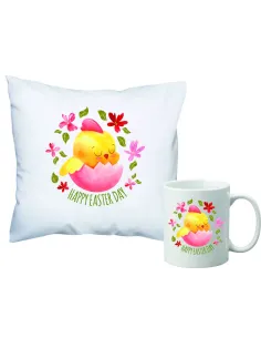 Zestaw Poduszka i Kubek Personalizacja PREZENT wielkanocna różne wzory