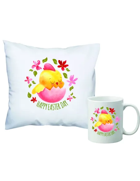 Zestaw Poduszka i Kubek Personalizacja PREZENT wielkanocna różne wzory