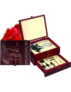 GRAWEROWANY Zestaw akcesoriów do wina prezent dla konesera WINA